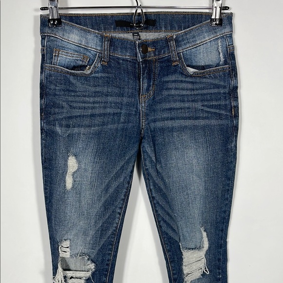 Harper Distressed Blue Jeans - Picture 2 of 8